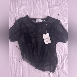 Asymetric Mesh Tee Sami Miro Vintage Size M